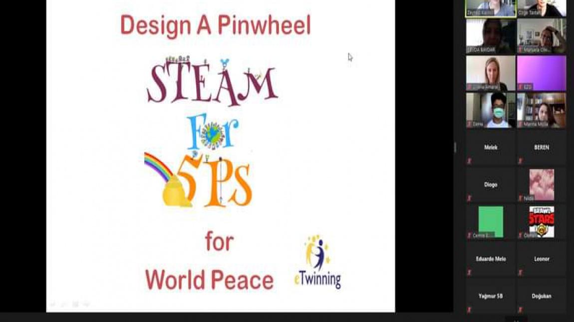 Mayıs ayı Design a Pinwheel for Peace (Barış için Bir Rüzgargülü Tasarla) aktivitesi 